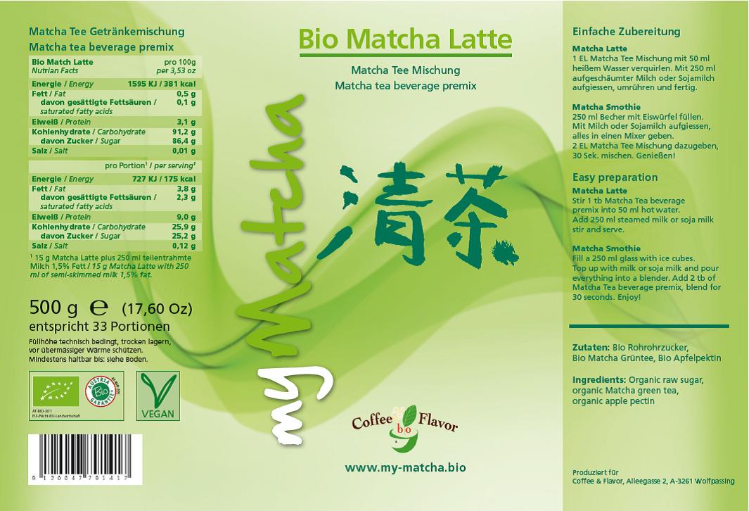 Matcha-Etikett