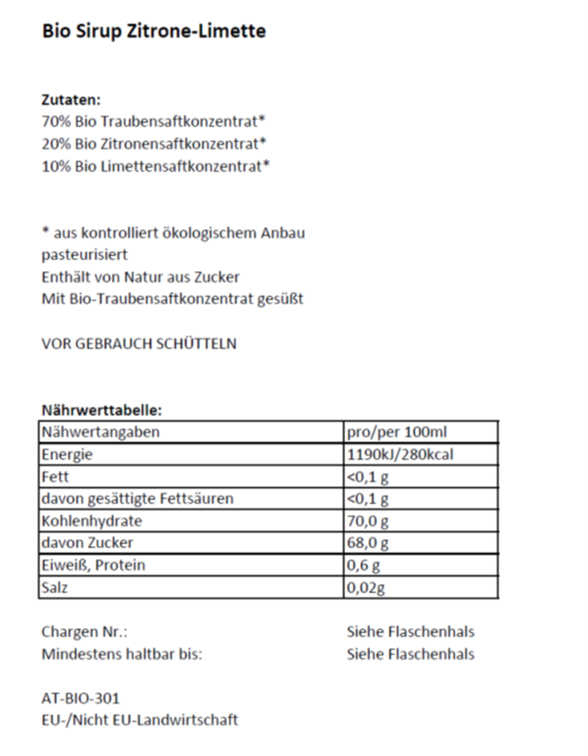 Nährwert/Energie